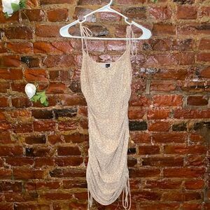 Kendall and kylie Women's Cream and Brown leopard print Dress